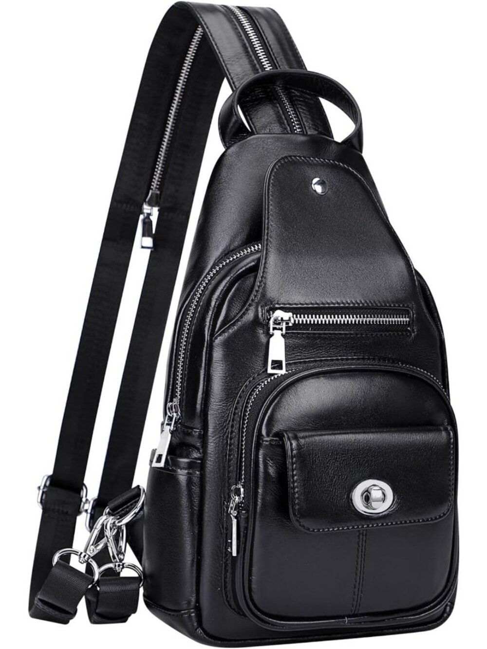 Stylish Genuine Leather Crossbody Sling Bag for Men & Women - Versatile Chest